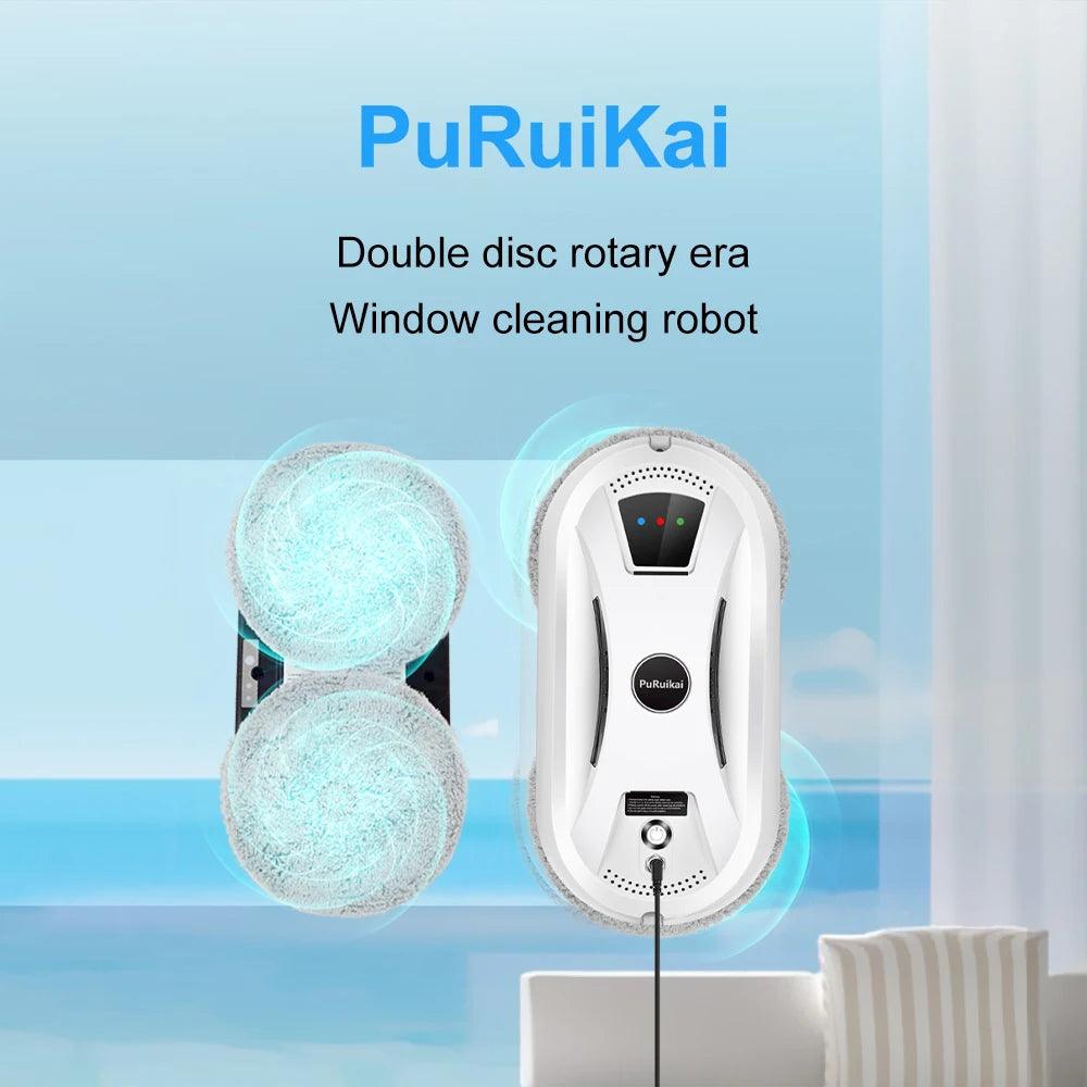PuRuiKai Ultra Thin Robot Vacuum Cleaner Window Cleaning Robot Window