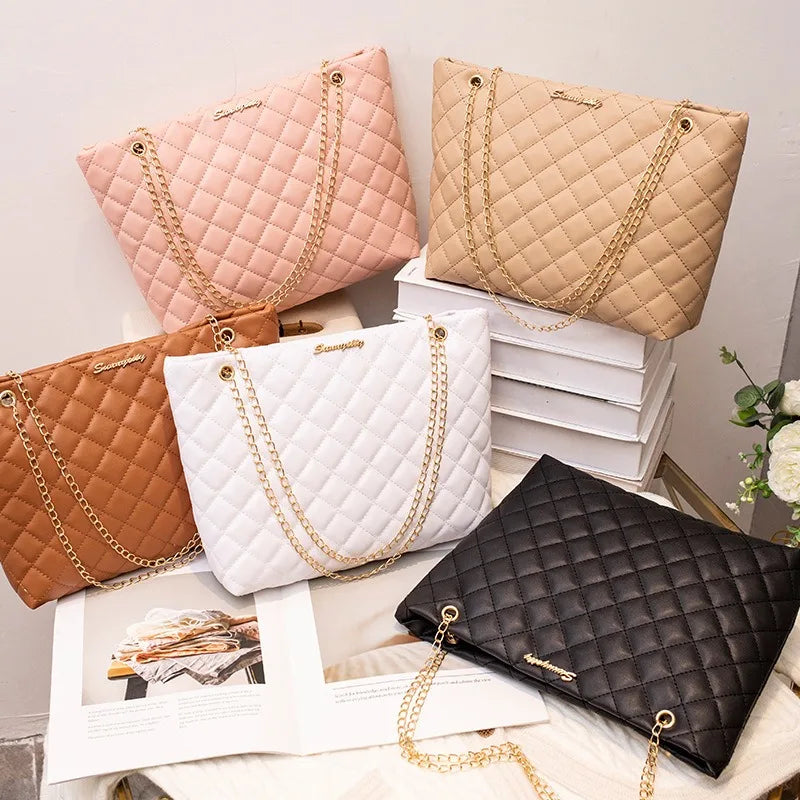 Fashion Large Capcity Handbags Chain Bag Women's Retro Shoulder Bag