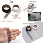 2roll Black White Double-sided Interlining Adhesive Fabric Clothes