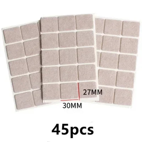 3-72Pcs Felt Chair Leg Pads 3mm Thick Floor Scratch Protector Mat Mute