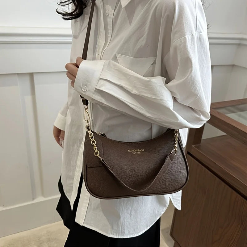 Fashion Shoulder Crossbody Bag with Adjustable Strap, Elegant Underarm