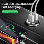 200W USB Car Fast Charger PD USB Quick Charger 3.0 USB Type C Fast