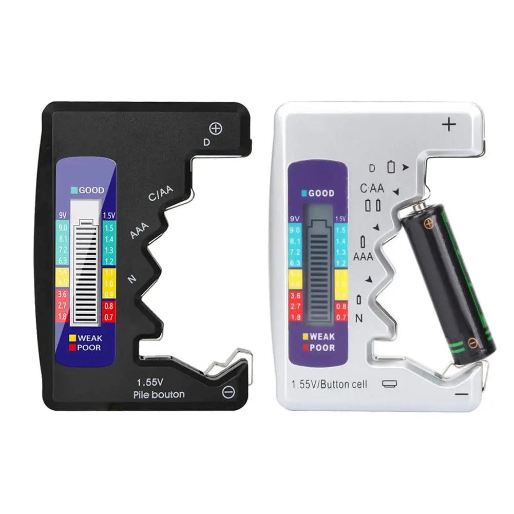BT-886 Black Portable Battery Capacity Indicator Compact Size Lithium
