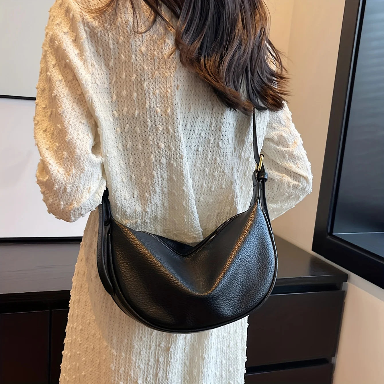 Luxury Women's Shoulder Bags PU Wallet Mobile Phone Dumpling Bag For