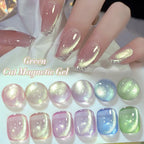 BORN PRETTY 10ml Green Cat Magnetic Gel Ultra Shine Holographic