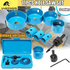 11pcs/set Hole Saw Cutting Set Kit Tools 19-64mm with Case for thin