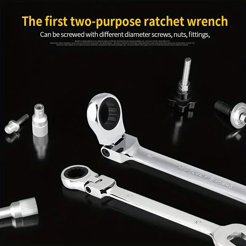 Ratchet Wrench of Keys Spanner Set Hand Tool 72-Tooth Ratcheting