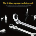 Ratchet Wrench of Keys Spanner Set Hand Tool 72-Tooth Ratcheting