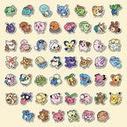 50PCS Kawaii Anime Pokemon Stickers Pikachu Decals DIY for Laptop