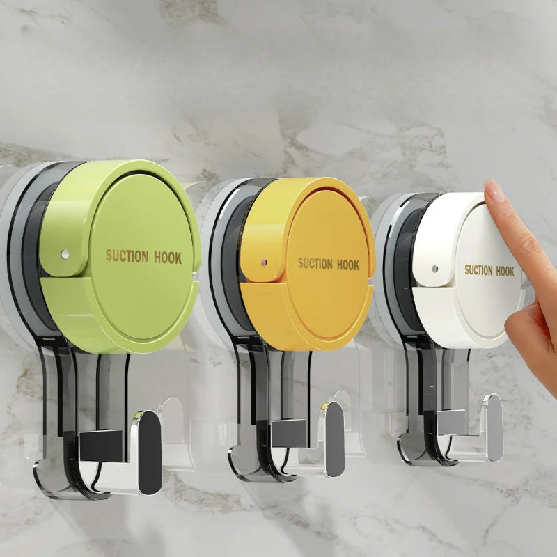 Strong Vacuum Suction Hooks – Traceless No-Drill Wall Hooks for
