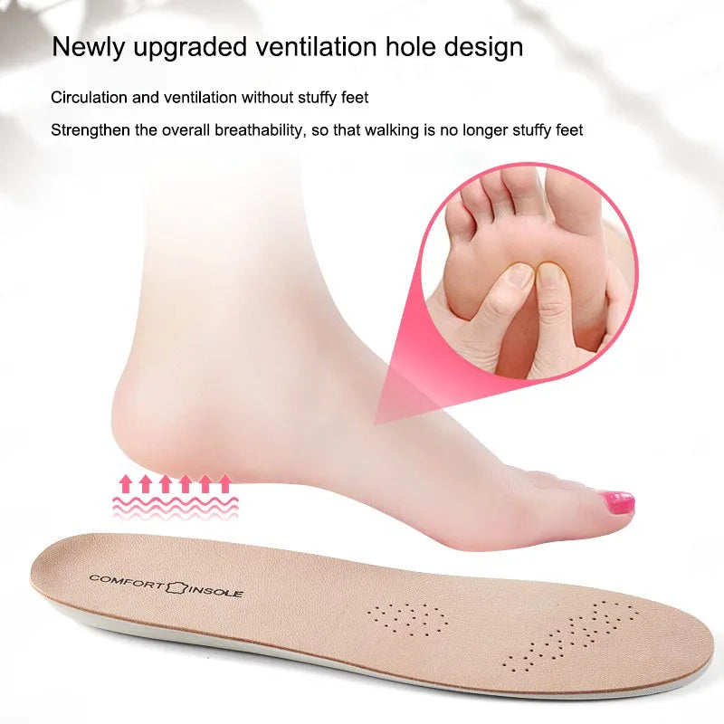 Leather Latex Sports Insole Cowhide Insoles for Shoes Arch Support