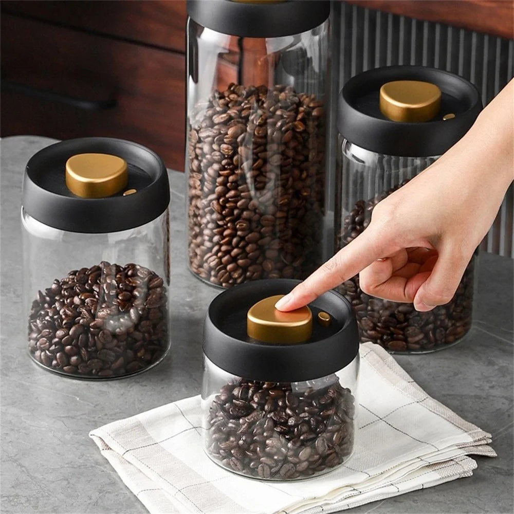1pack Coffee Bean Storage Container Airtight Lid Sealed with