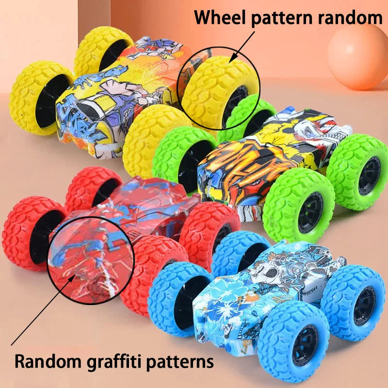 Children's toy car fun double-sided car inertial safety anti-collision