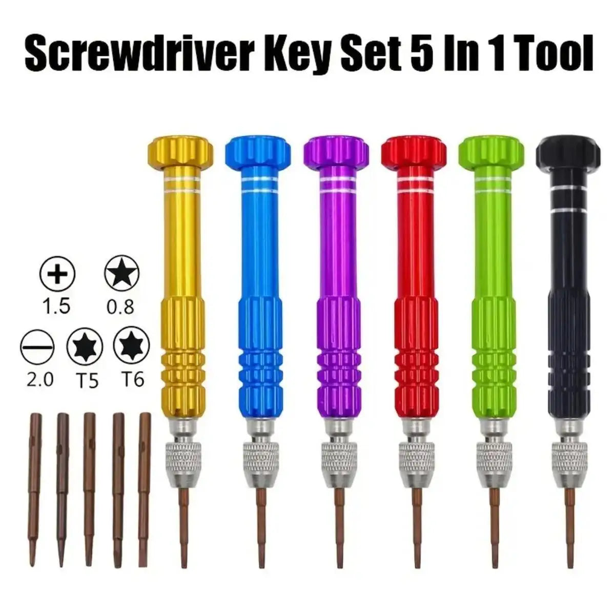 1pc 5-in-1 Multifunctional Small Screwdriver Kit Repair Tool for