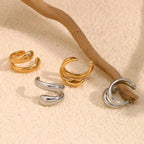 Fashion Women's Piercless Ear Clip Earring Classic Gold Color Trendy