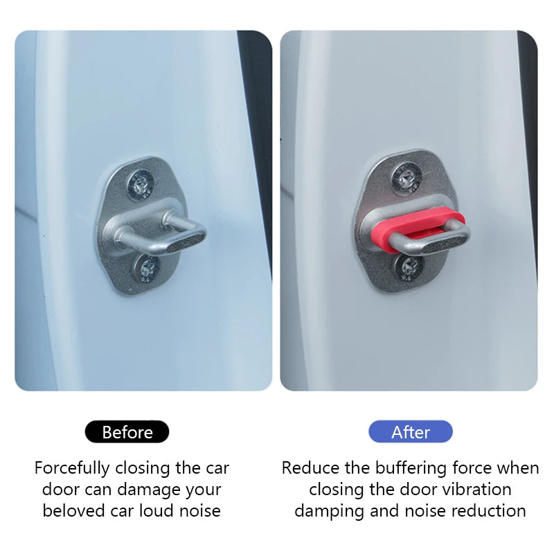 1/4pcs Car Door Shock Absorber Universal Car Door Buckle Soundproof