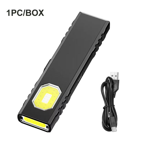Magnetic Work Light Rechargeable COB Flashlight  Suitable for Night