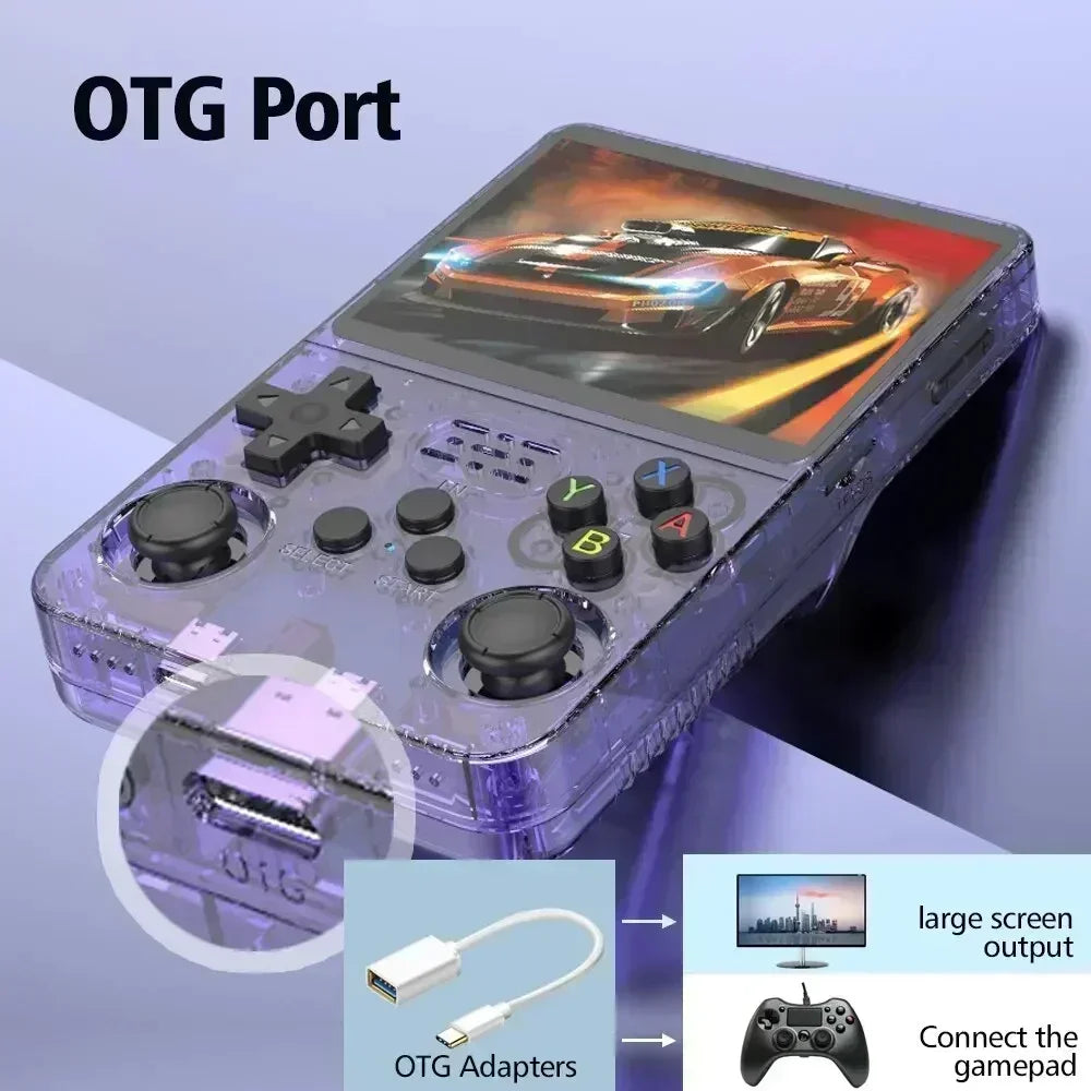 R36S Retro Handheld Game Console - 3.5 Inch IPS Screen,