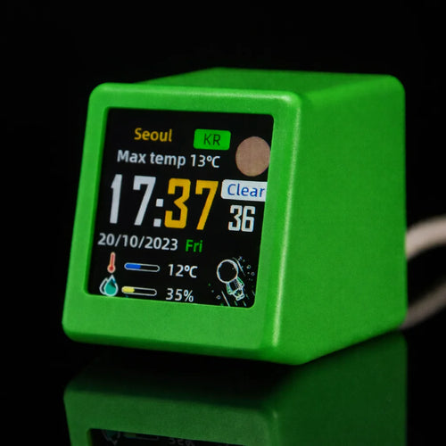 Super Cool Mini WiFi Desktop Weather Digital Clock Station with IPS