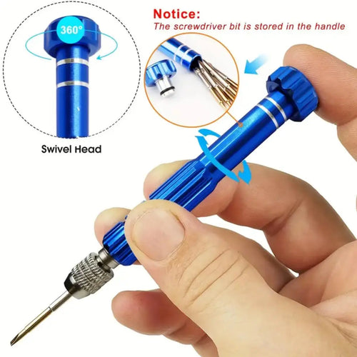 1pc 5-in-1 Multifunctional Small Screwdriver Kit Repair Tool for