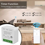 16A 20A Tuya WiFi Smart Switch 2-way Control Mini Smart Breaker Work