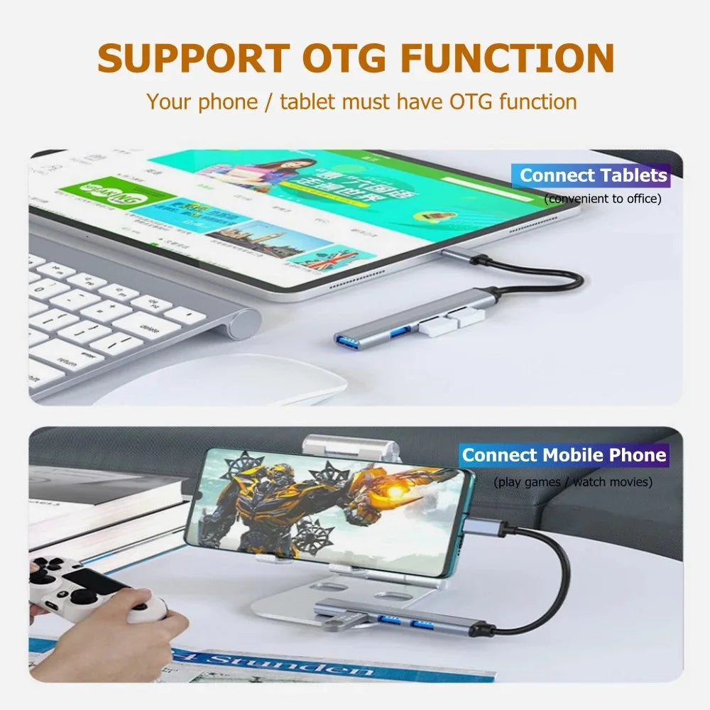 Aluminum Alloy Splitter Multi-function One Drag Four Hubs Hub Expander