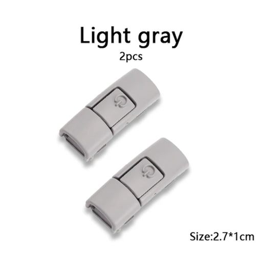New Colorful Shoelaces Press buckle Metal Shoelace Clip Press Lock