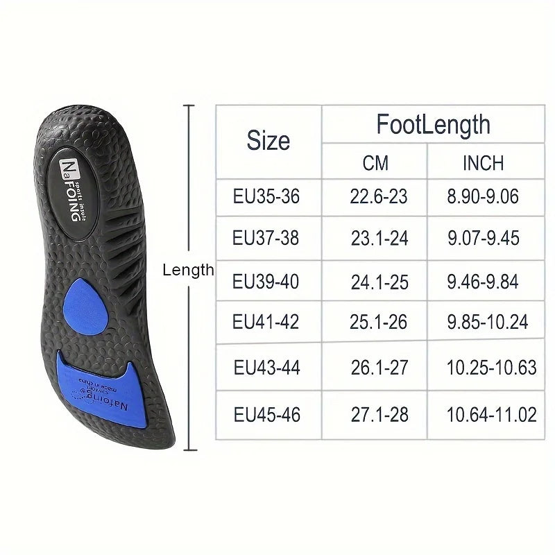 1 Pair Sports Insoles Elastic Running Insole For Shoes Arch Support