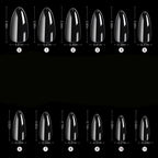 240 件 Almond False Nail Tips Clear Matt Soft Fake Nails Extension 12