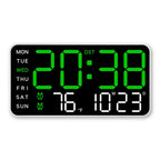 LED Digital Wall Clock Temperature Date Week Display Table Alarm