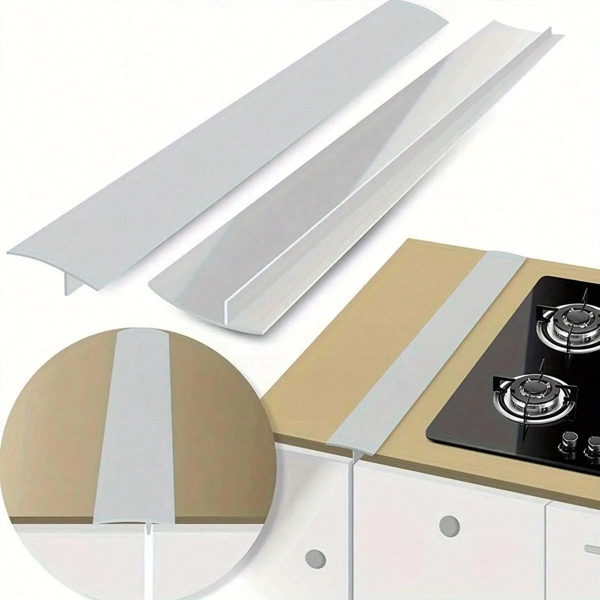 Silicone Gap Strip, Kitchen Gas Stove Sealing Strip, Kitchen Anti-Oil
