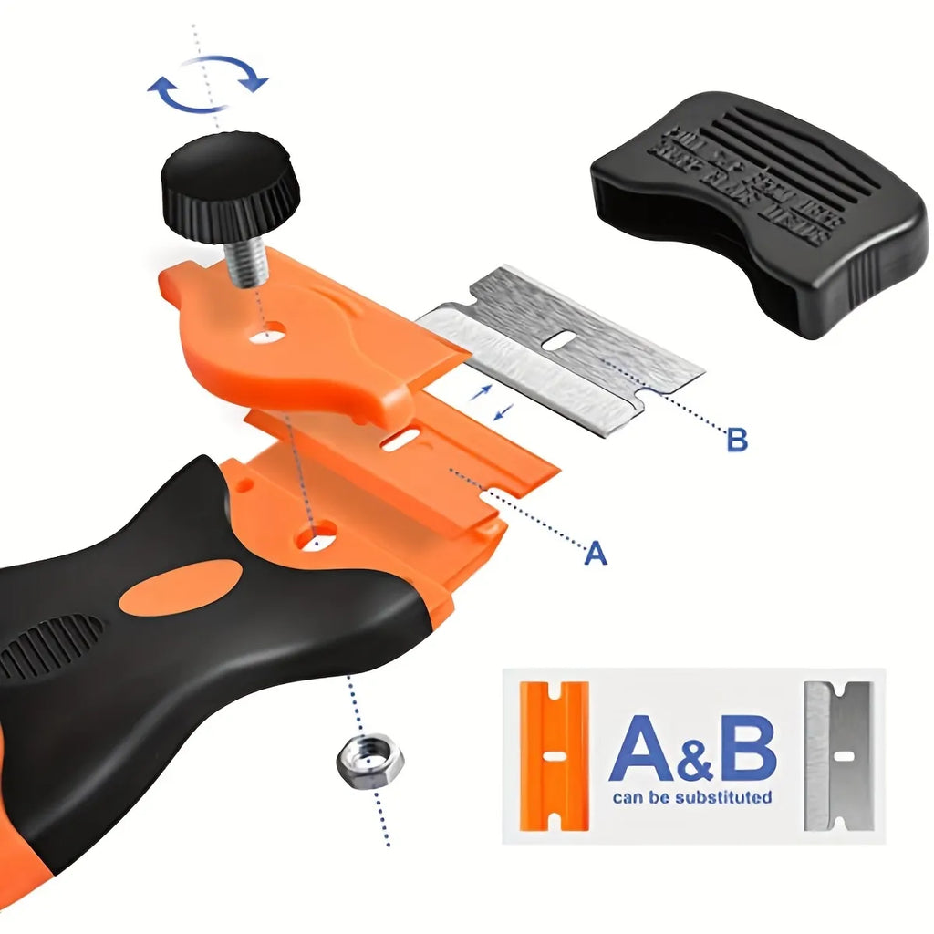 21pcs Razor Blade Scraper Double Edge Razor Scraper Remover Tool with