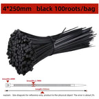 100Pcs Nylon Cable Ties Adjustable Self-locking Cord Ties Straps