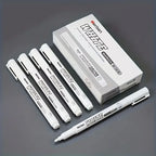 3/6pcs Waterproof White Marker Pen for Tire Painting, Fabric, Wood,