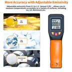 NJTY T600 T600A Digital Infrared Thermometer Gun -58°F to 1112°F (-50℃