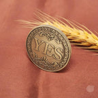 Bronze Yes or No Commemorative Coin Souvenir Non-currency Coins Game