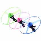 Kid Sports Pull Line Saucer Toys Children outdoor Fun Rotating Flying