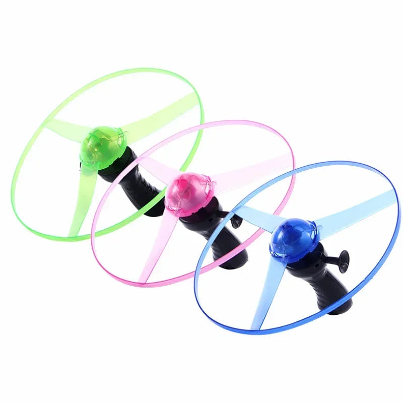 Kid Sports Pull Line Saucer Toys Children outdoor Fun Rotating Flying