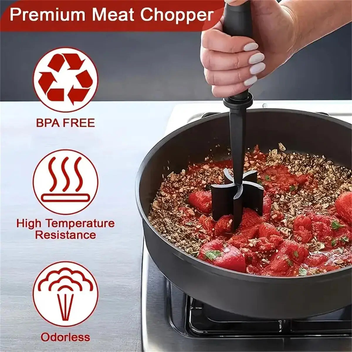 1pc Meat Chopper, Meat Shredder, Heat Resistant Suitable For Hamburger