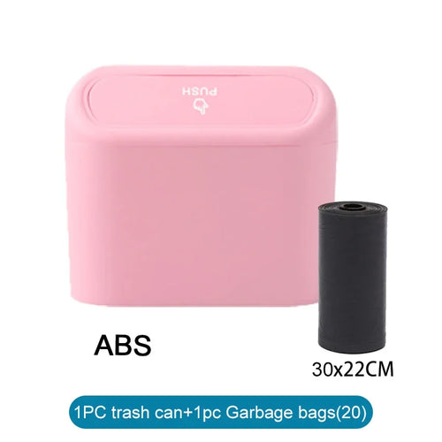 3Pcs Car Trash Can (with Lid) Contains 60 (300) Garbage Bags, Small