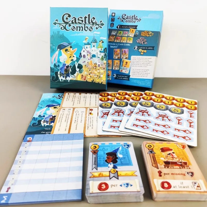 Castle Combo Strategy Board Game - Medieval Tableau Game with Instant