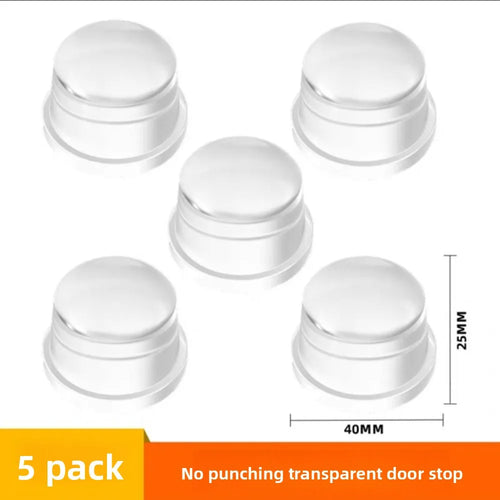 Transparent Silicone Door Stopper No Drill Anti Bump Pad for Office