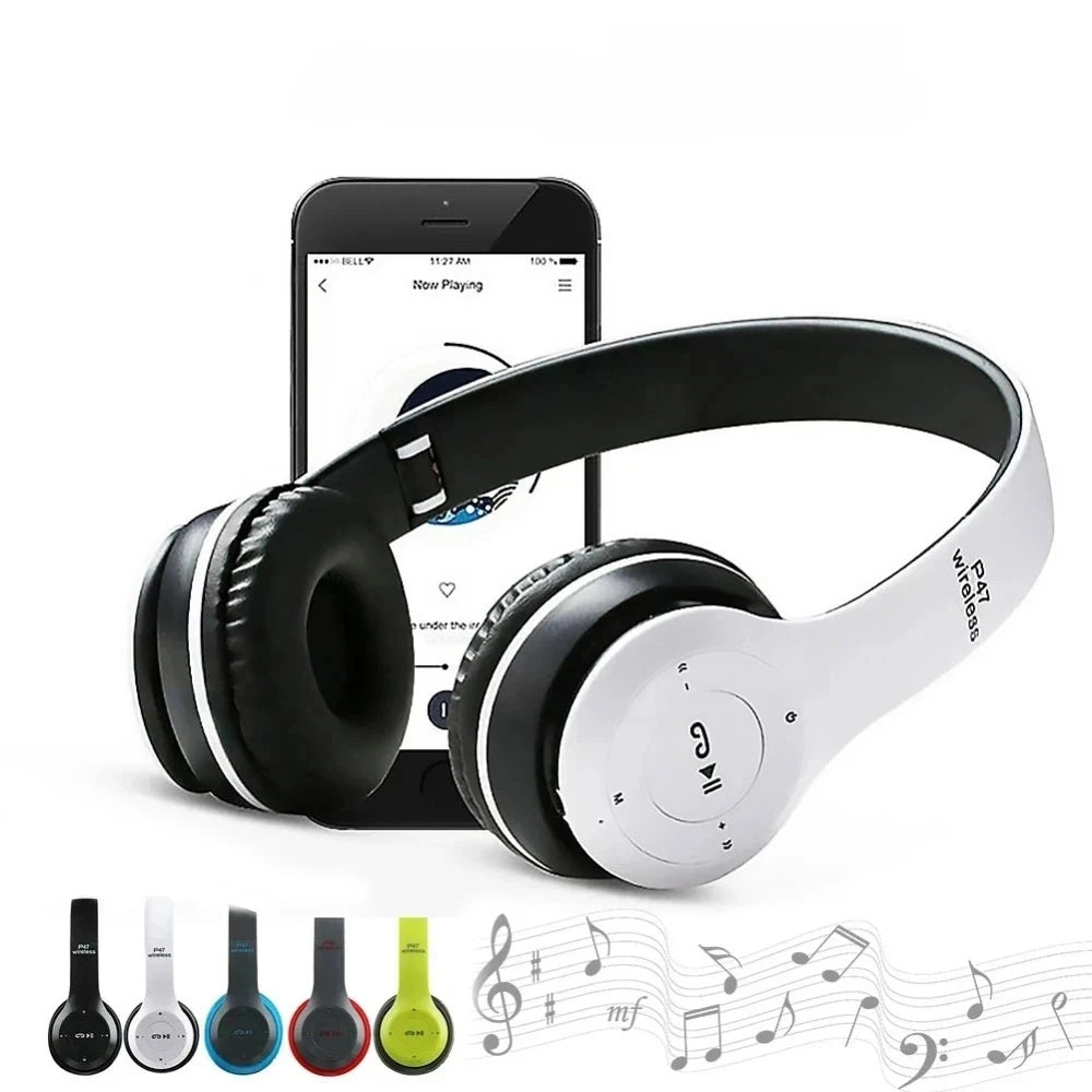 P47 Wireless Headphones Bluetooth 5.0 Earphones Foldable HIFI Stereo