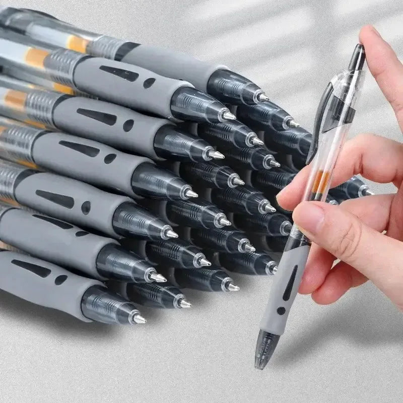 13/30pcs Retractable Gel Pens Set Black/Red/Blue Ink Ballpoint for