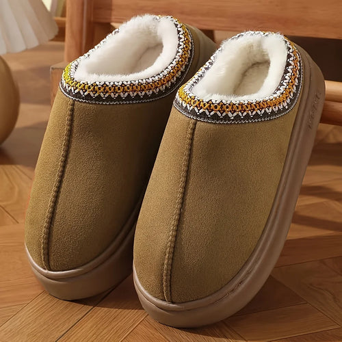 Women's Comfort Lined Slippers Soft Sole Winter Warm Indoor Outdoor