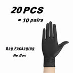 10/20/50/100PCS Black Nitrile Disposable Gloves for Work Latex Free