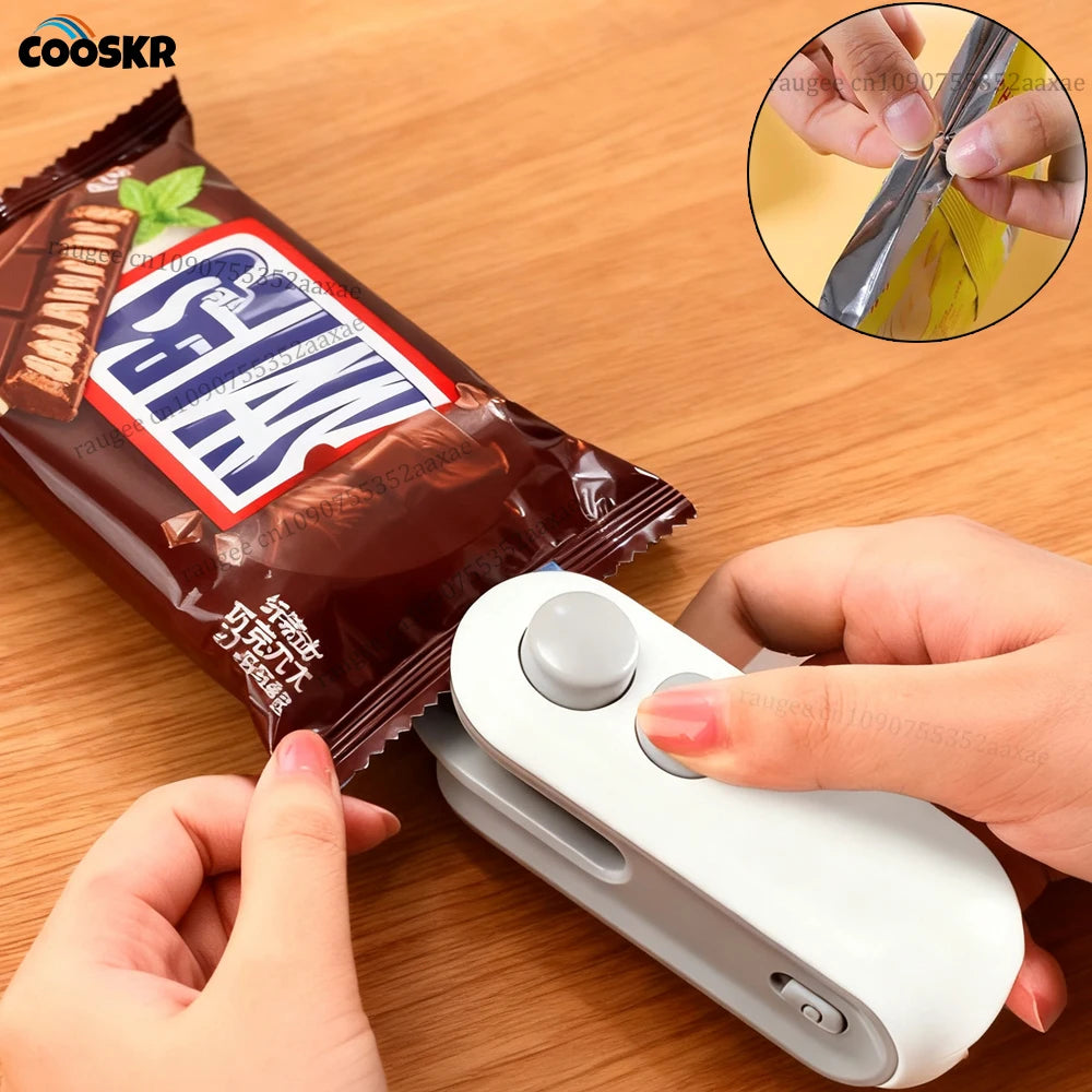 Mini Bag Sealer 2 in 1 Heat Sealer with Cutter Snack Bag Sealer