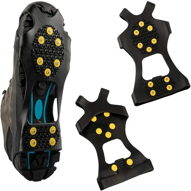 2pcs 10 Steel Studs Crampons Snow Grips Cleats for Ice and Snow