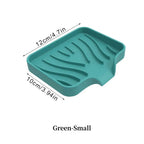 1-Pack Silicone Drain Soap Box Kitchen Bathroom Anti-slip Sink Tray