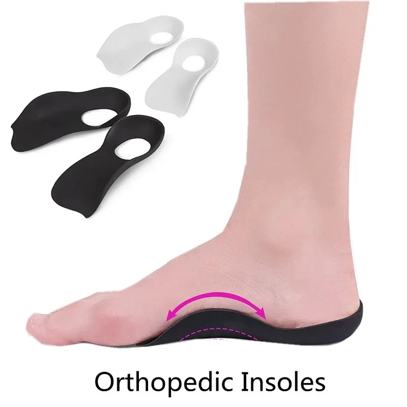 1Pair Flat foot O-shaped leg insoles (for shoes) Corrective arch